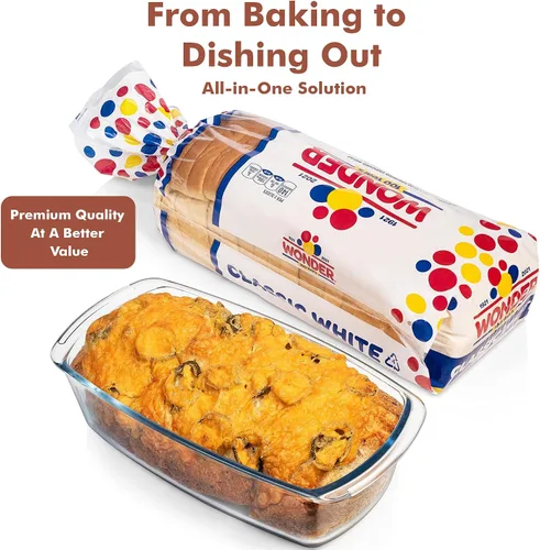 Miniatura 8 de Razab LARGE 7.6 Cups/1800 ML/1.9 Qt Glass Loaf Pan with Lids - Meatloaf Pan BPA free Airtight Lids Grip Handle Easy Carry, Microwave and Oven Safe