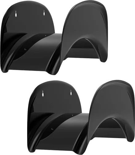Miniatura 8 de Gardzen Soporte de pared resistente para manguera, gancho, estante, soporte para exterior, negro