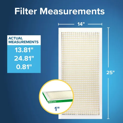 Miniatura 2 de Filtrete - 6 filtros de aire para caldera/aire acondicionado de 14x25x1, MPR 700, MERV 8, resistente al polen, fácil para el flujo de aire, filtro