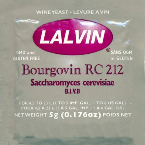 Lalvin Levadura de vino RC 212, 0.18 oz - Paquete de 10