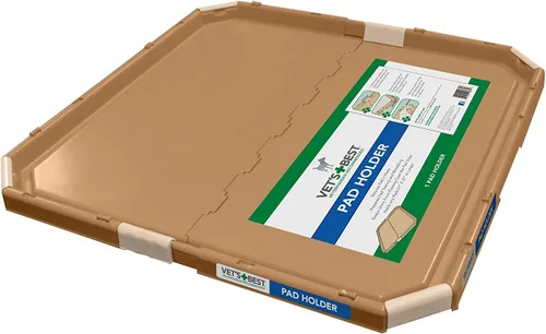 Vet's Best Soporte para almohadilla para perros, bandeja portátil para entrenamiento de mascotas y almohadillas para cachorros, protección contra