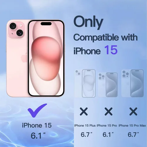 Miniatura 3 de JETech Protector de pantalla de privacidad para iPhone 15 de 6.1 pulgadas, película de vidrio templado anti espía con herramienta de fácil