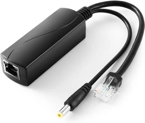 Miniatura 12 de Revotech divisor PoE Gigabit 48V a 12V 2A, 5.5x2.5mm DC IEEE 802.3af/at estándar divisor adaptador de alimentación a través de Ethernet para cámara
