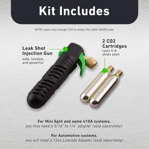 Miniatura 3 de LEAK SAVER Herramienta limpiadora de línea de drenaje de CA e inyector de sellador de fugas Pistola de drenaje de CO2 de línea de condensado