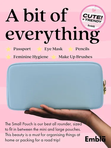 Miniatura 3 de Embla Bolsa de maquillaje de viaje para cosméticos y bolsa de artículos de tocador, bolsa de nailon con cremallera, lindo organizador de maquillaje