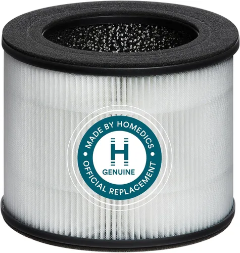 Homedics TotalClean - Filtro de repuesto para purificador de aire tipo HEPA de 360 grados, funciona con purificadores de aire Homedics AP-T10-BK y