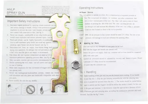 Miniatura 2 de 0.8MM H-2000 Boquilla Mini Air Paint Spray Gun Aerógrafo Profesional 2000HVLP Pistola de pulverización para pintar coches Aerógrafo Herramienta