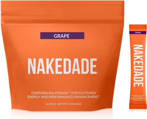 Naked ade Grape - Polvo de bebida deportiva que mejora el rendimiento, polvo de electrolitos, sin OMG ni edulcorantes artificiales, sin gluten, sin