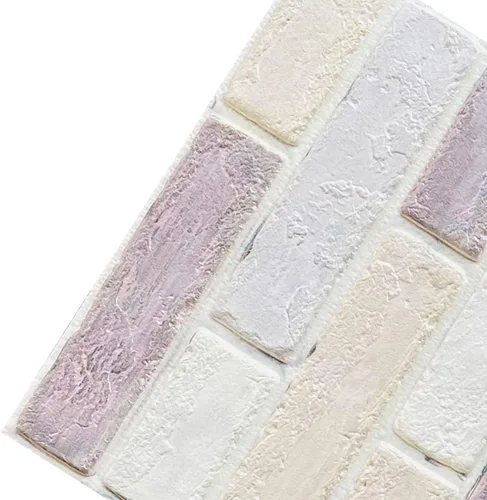Miniatura 9 de Pegatinas de pared de ladrillo de espuma XPE con textura 3D de 13.78 x 30.31 pulgadas, papel tapiz de ladrillo sintético, paneles de pared Estilo 1