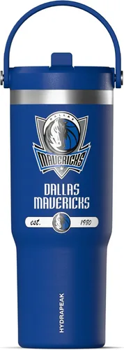 Miniatura 27 de Hydrapeak x NBA Vaso Nomad con Licencia Oficial de Phoenix Suns de 32 oz con Asa y Tapa con Popote, Botella de Agua de Acero Inoxidable a Prueba