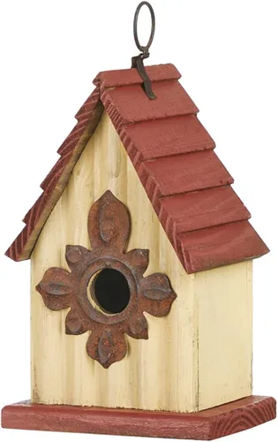 Miniatura 13 de Glitzhome - Casas para pájaros para exteriores, casas para colibríes para exteriores, caja de anidación para pájaros de 11.5" de alto, hecha a mano