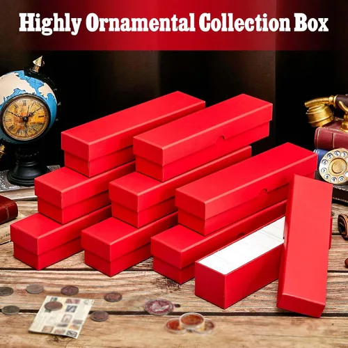 Miniatura 6 de Teling 8 Piezas Caja de Almacenamiento de Monedas Portadores Abatibles de 2x2 pulgadas Caja Suministros para Coleccionistas de Monedas Portadores