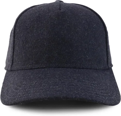 Miniatura 2 de Gorra de béisbol estructurada de mezcla de lana Melton XXL de gran tamaño de 5 paneles