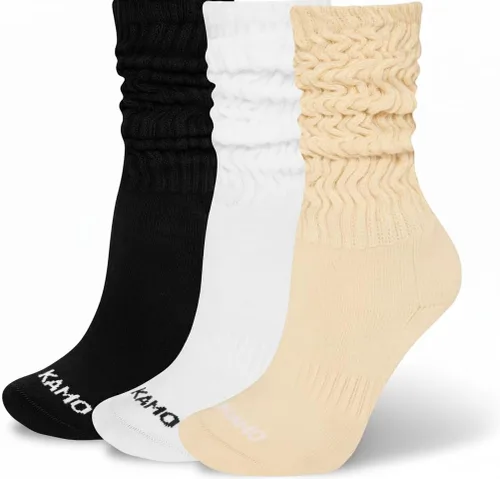 Miniatura 10 de Kamo Fitness Acogedor paquete de 3 pares: calcetines largos para mujer, suaves y transpirables para botas y calcetines holgados, talla 5-9