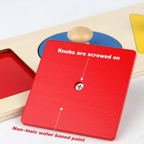 Miniatura 2 de Rompecabezas Montessori de Múltiples Formas, Primeras Formas, Rompecabezas de Madera con Perilla Jumbo, Rompecabezas de Formas Geométricas
