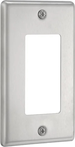 Miniatura 4 de Maxxima Paquete de 10 platos decorativos de pared de 1 banda, acero inoxidable, tamaño estándar (paquete de 10)