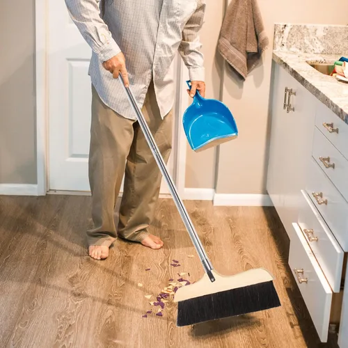 Miniatura 6 de Uonlytech Escoba de piso Escoba de servicio pesado Escoba de cocina Escoba de madera Barredora de madera Escoba para el hogar Cepillo de barrido