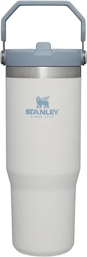 Miniatura 9 de Stanley IceFlow - Vaso con pajilla abatible con asa, de 20 onzas, tapa giratoria y popote abatible, botella de agua resistente a fugas, acero