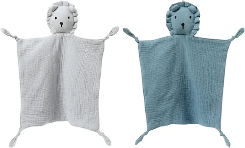 Miniatura 16 de insular Manta de conejo Lovey para niños y niñas, manta de seguridad de muselina de algodón orgánico para bebés, suave y transpirable, toalla Conejo
