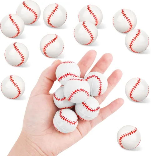 Miniatura 6 de 24 piezas de pelotas de goma rebotadoras de béisbol para niños, pelotas de goma de 32 mm para deportes de rebote a granel para recuerdos de fiesta