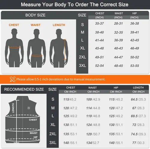 Miniatura 6 de NUNEWARES Heated VestUSB Charging Lightweight Heated JacketHeating Clothing for Men WomenOutdoor