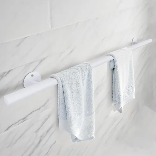 Miniatura 7 de Barandilla de escalera blanca de 4 pies para interiores, barandillas de escalera de tubería de 48 pulgadas para montar en la pared, barandillas