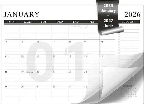 Miniatura 18 de Yoment Calendario de escritorio 2026, enero de 2026 a diciembre de 2027, 2026, calendario de escritorio grande de 17 x 12 pulgadas, calendario 2026
