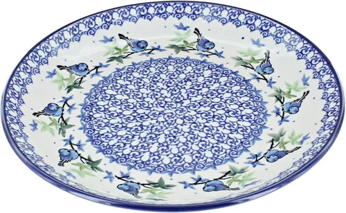 Miniatura 11 de Cerámica pulida de rosa azul – Plato de cena Athena marrón – 10.5 pulgadas de diámetro – Ideal para comidas diarias, comidas informales o como