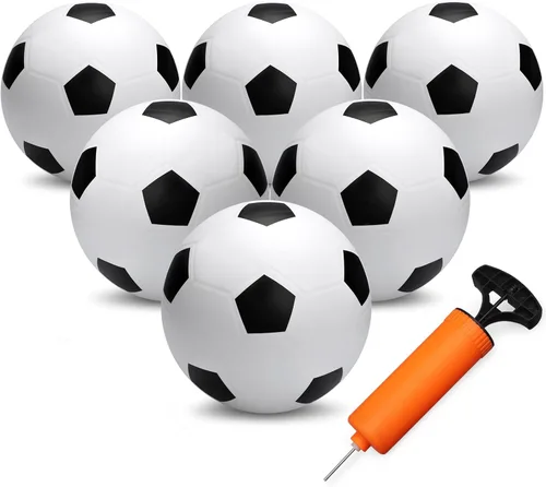 Mini pelotas de fútbol de 6 pulgadas para niños pequeños, 6 pulgadas de fútbol pequeño para mini aro, kickball suave juego deportivo para interiores