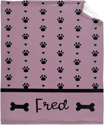 Miniatura 15 de Manta personalizada para perro, impresión de pata personalizada, regalo súper suave para mascotas, 30 x 40 pulgadas, tamaño pequeño y mascota