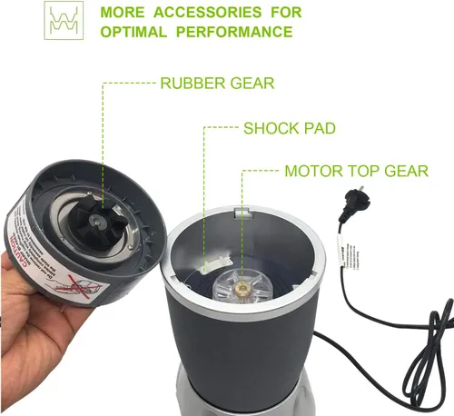 Miniatura 5 de 7 piezas de repuesto de cuchilla mezcladora extractor cruz cuchilla compatible con Nutribullet 600W y Pro 900W 7 piezas (1 hoja extractora)