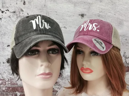 Miniatura 93 de Hepandy Mr Mrs Mom Dad Captain First Mate Mama and Mini Sombreros de béisbol