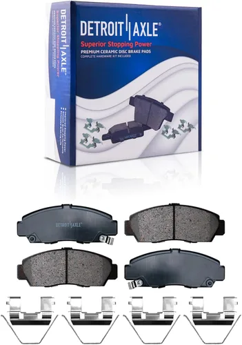 Miniatura 9 de Detroit Axle - Kit de frenos para Acura TSX 2009-2010 Honda Accord 2008-2011 Rotores de freno perforados y ranurados Pastillas de freno de cerámica