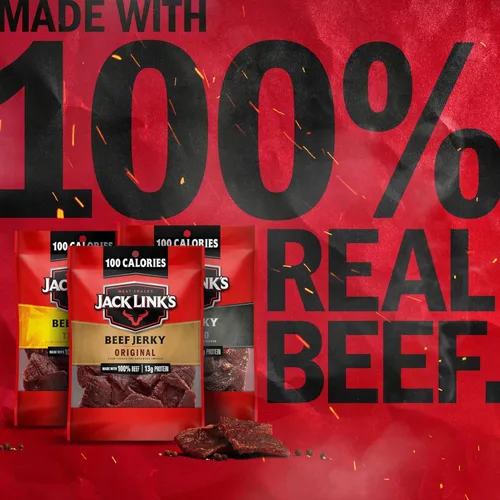 Miniatura 4 de Jack Link's Paquete variado de carne seca de res, incluye original, teriyaki y cecina picada, paquete de bocadillos de proteína a granel, buena
