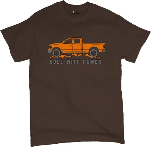 Miniatura 199 de Tee Hunt Camisetas gráficas y camisetas sin mangas para hombre Roll with Power Pickup Truck