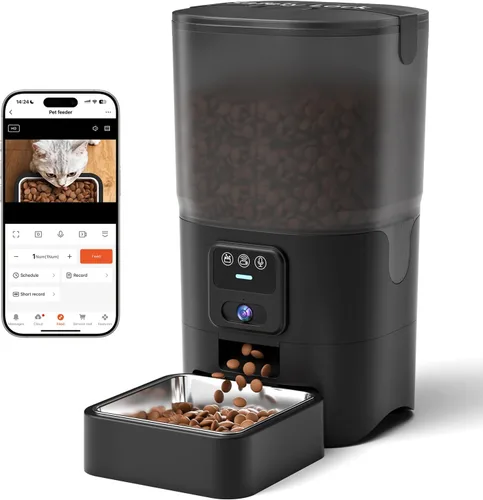 Miniatura 12 de PAPIFEED Comederos Automáticos Inteligentes para Gatos Comedero para Mascotas: Comedero WiFi para Mascotas con Control de APP para Alimentación