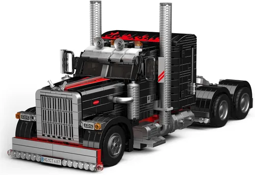 Miniatura 2 de Mould King 10037 Technique US Truck The Black Monster Modelo, Kit de coche deportivo con tecnología creativa, exhibición para coleccionistas