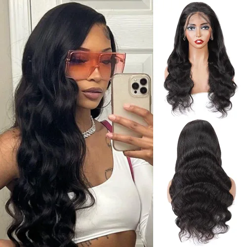 Miniatura 31 de Cabello humano ondulado con cierre frontal de encaje HD 4 x 4, cierre de encaje con cabello de bebé, cabello humano 100% virgen brasileño