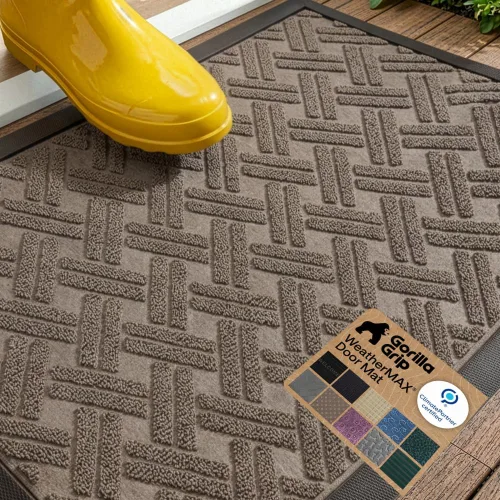 Miniatura 66 de Gorilla Grip WeatherMax - Tapete de pasillo para todas las estaciones, impermeable, 72x24 pulgadas, de goma natural, resistente a manchas, perfil