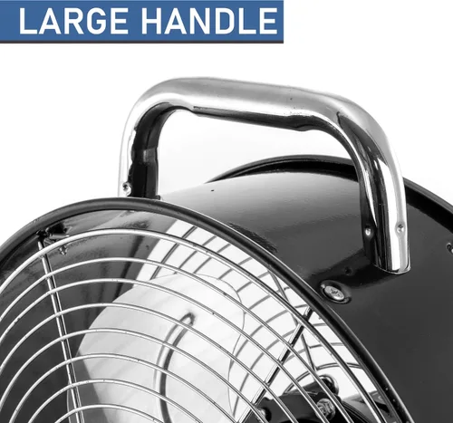 Miniatura 8 de Vie Air Ventilador de tambor de metal duradero de doble velocidad potente y silencioso de alta velocidad, 12 pulgadas de ancho