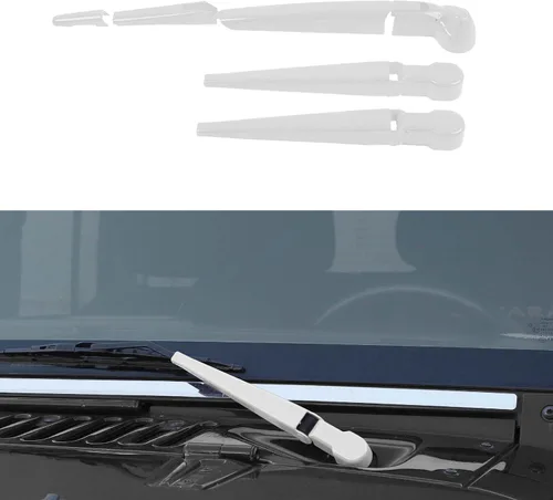 Miniatura 9 de RAZPOY JK Limpiaparabrisas frontal y trasero, 3 piezas, compatible con Jeep Wrangler JK JKU 2007-2017, azul