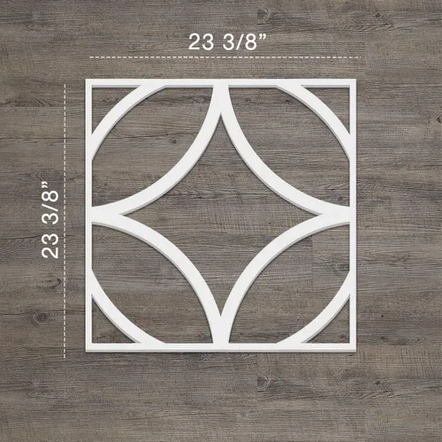 Miniatura 2 de Ekena Millwork 23 3/8 pulgadas de ancho x 23 3/8 pulgadas de alto x 3/8 pulgadas de alto, grandes paneles de pared decorativos Crosby en PVC