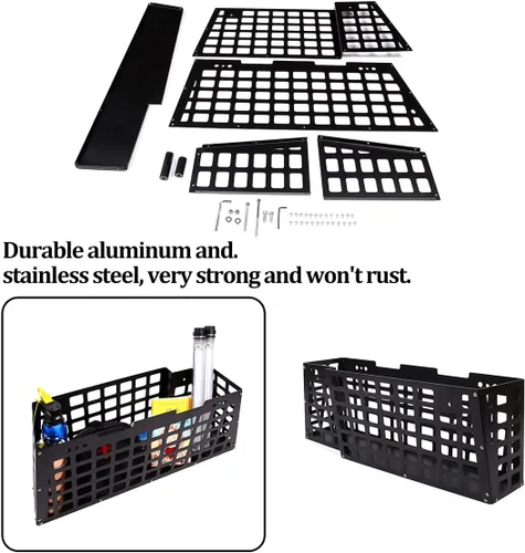 Miniatura 6 de HAPPYHORSE Para maletero Toyo-ta FJ Cruiser 2007-2021, organizador de artículos diversos, caja de almacenamiento con compartimento de almacenamiento