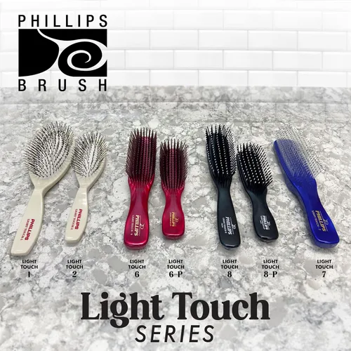 Miniatura 6 de Phillips Brush Sapphire Blue Light Touch 6 - Cepillo para el cabello, parte de la colección de gemas (zafiro)
