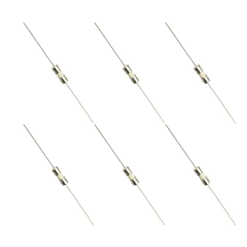 Miniatura 12 de Bettomshin 20 fusibles de plomo axial de tubo de cerámica T1A de 250 V, 0.142 x 0.394 in/0.14 x 0.39 pulgadas, fusible de fusión lenta de retardo