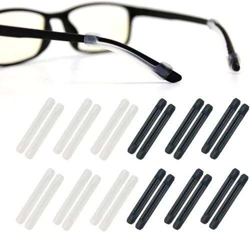 Miniatura 6 de Retenedor de lentes con punta de patilla para niños y adultos, soporte antideslizante de silicona para lentes con gancho para las orejas, 12 pares