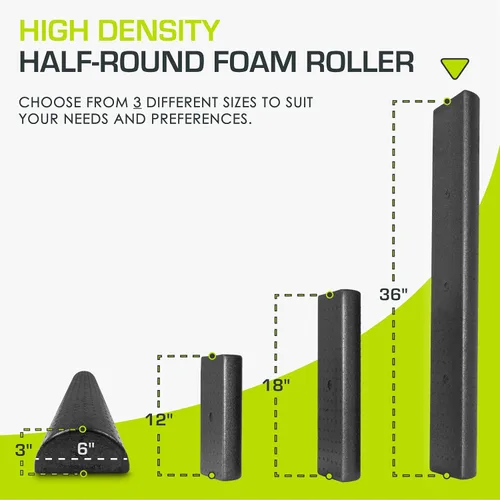 Miniatura 8 de ProsourceFit Rodillos de espuma de alta densidad largos, herramienta de masaje atlético firme de cuerpo completo para estiramiento de espalda, yoga