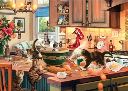 Miniatura 3 de Anatolian Puzzle - Alcaparras de cocina para gatitos, rompecabezas de 700 piezas, #2700