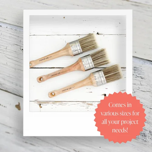 Miniatura 6 de Pincel de pintura estilo tiza – Pincel ovalado con cerdas sintéticas para una aplicación suave de pintura de muebles con pinceladas mínimas, sin