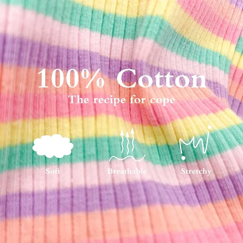 Miniatura 5 de Lindo vestido de perro para perros pequeños y niña, ropa de cumpleaños, ropa de primavera y verano, trajes de perro, arco iris, colorido, a rayas